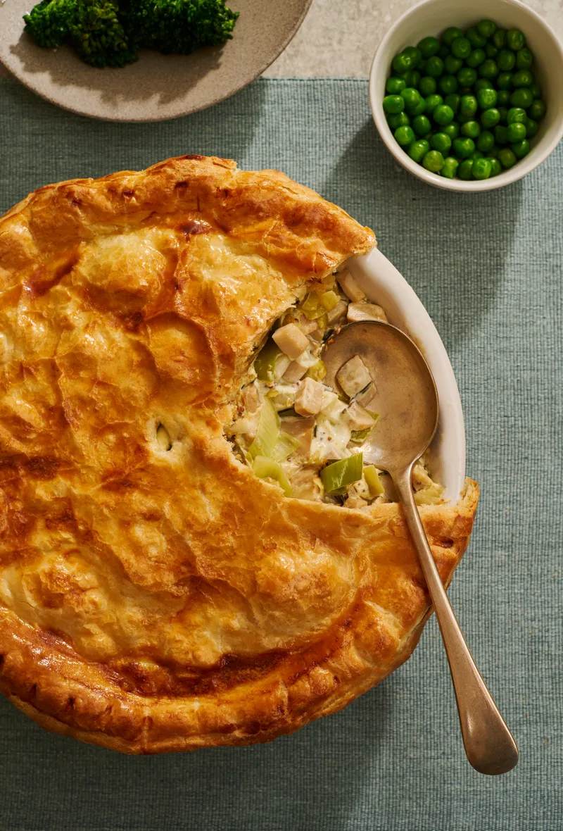 Oyster Mushroom, Potato and Leek Pie